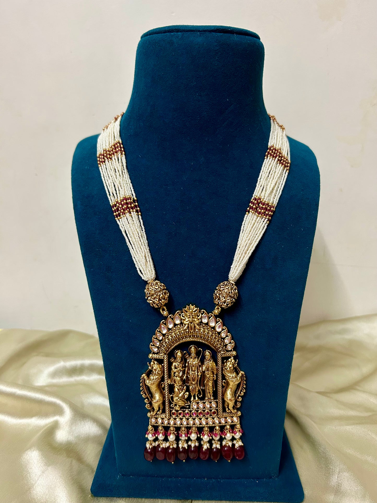 Ram darbar Moti Necklace set