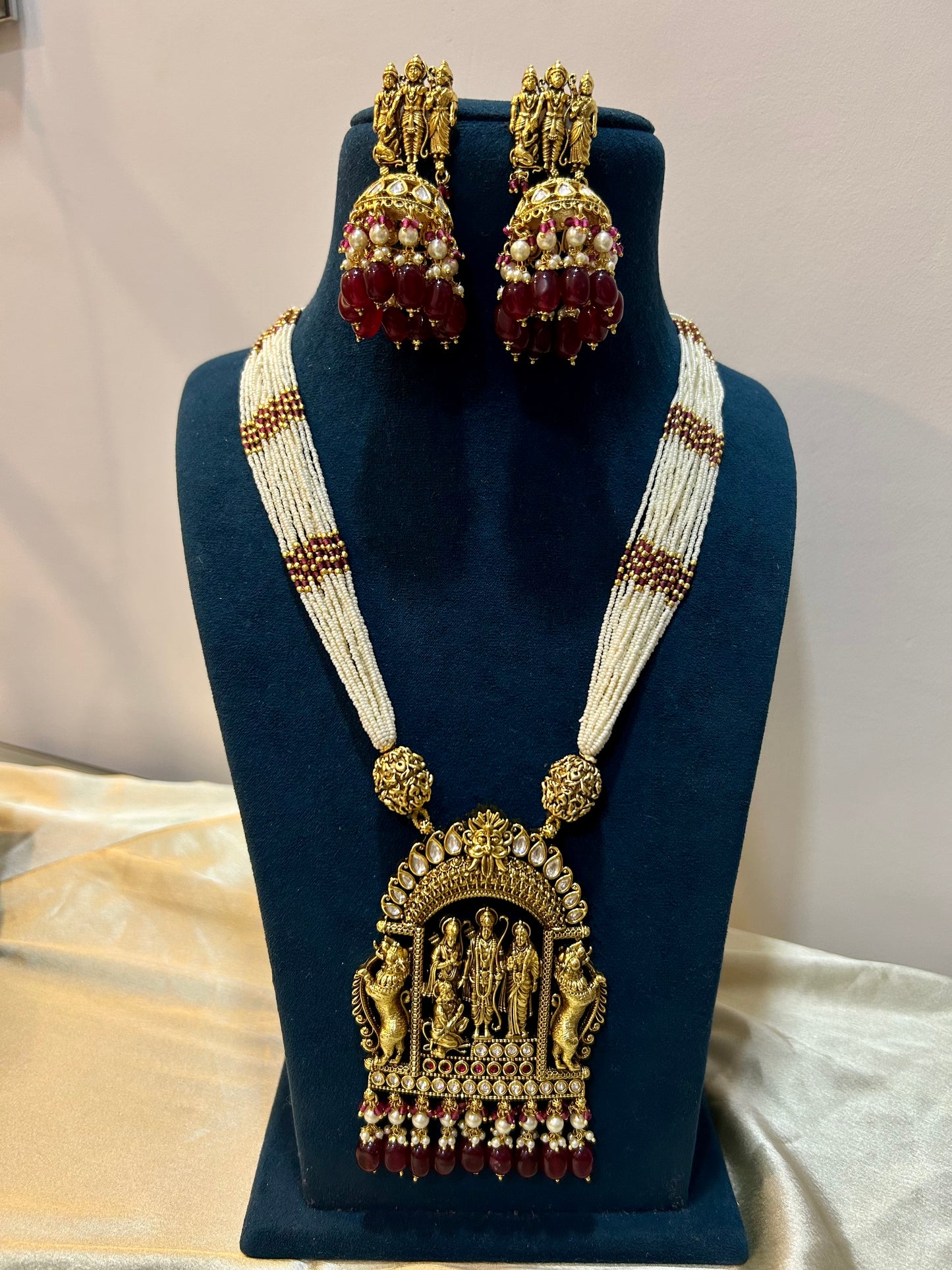 Ram darbar Moti Necklace set