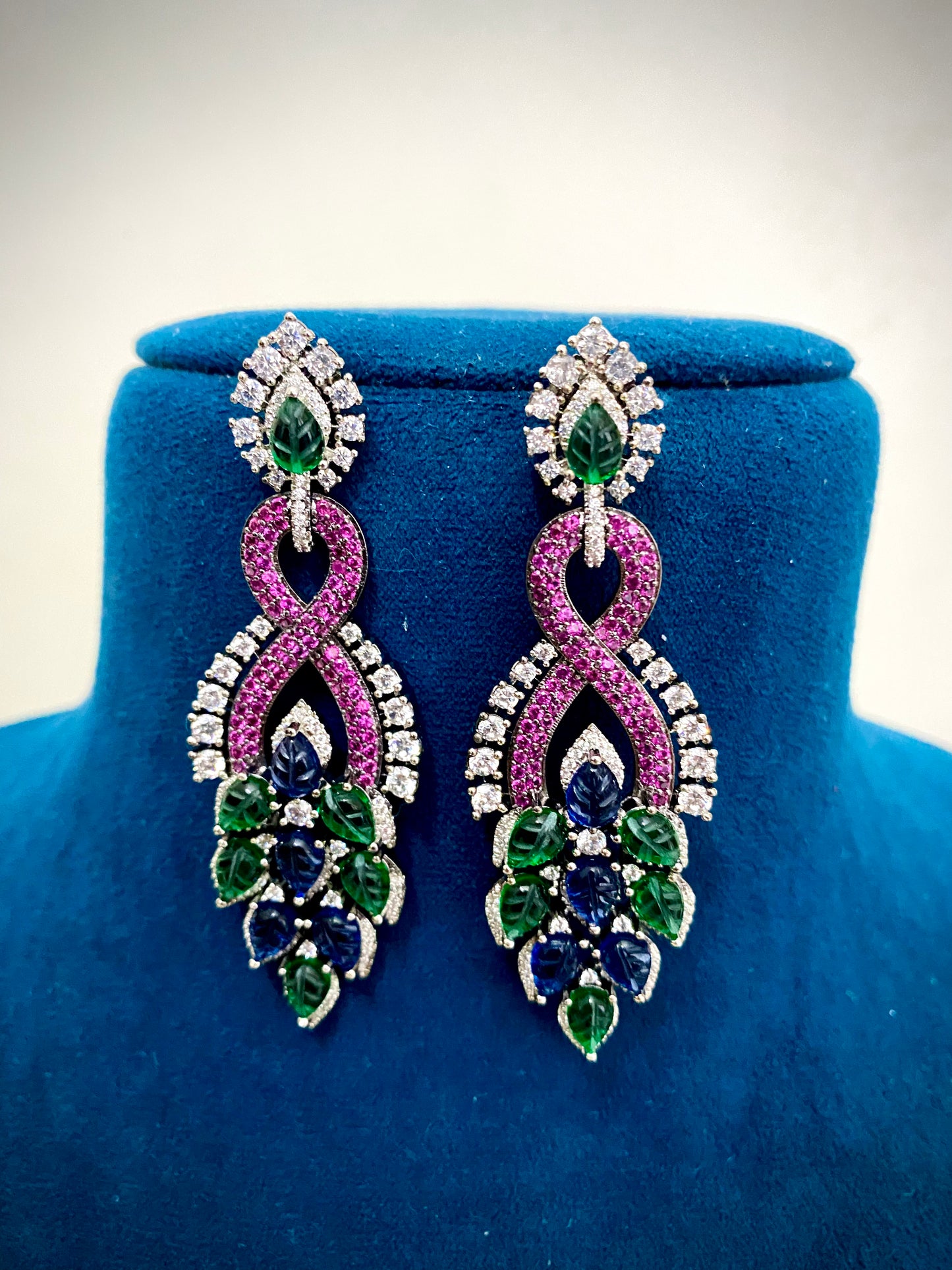 Vibrant Peacock Earrings