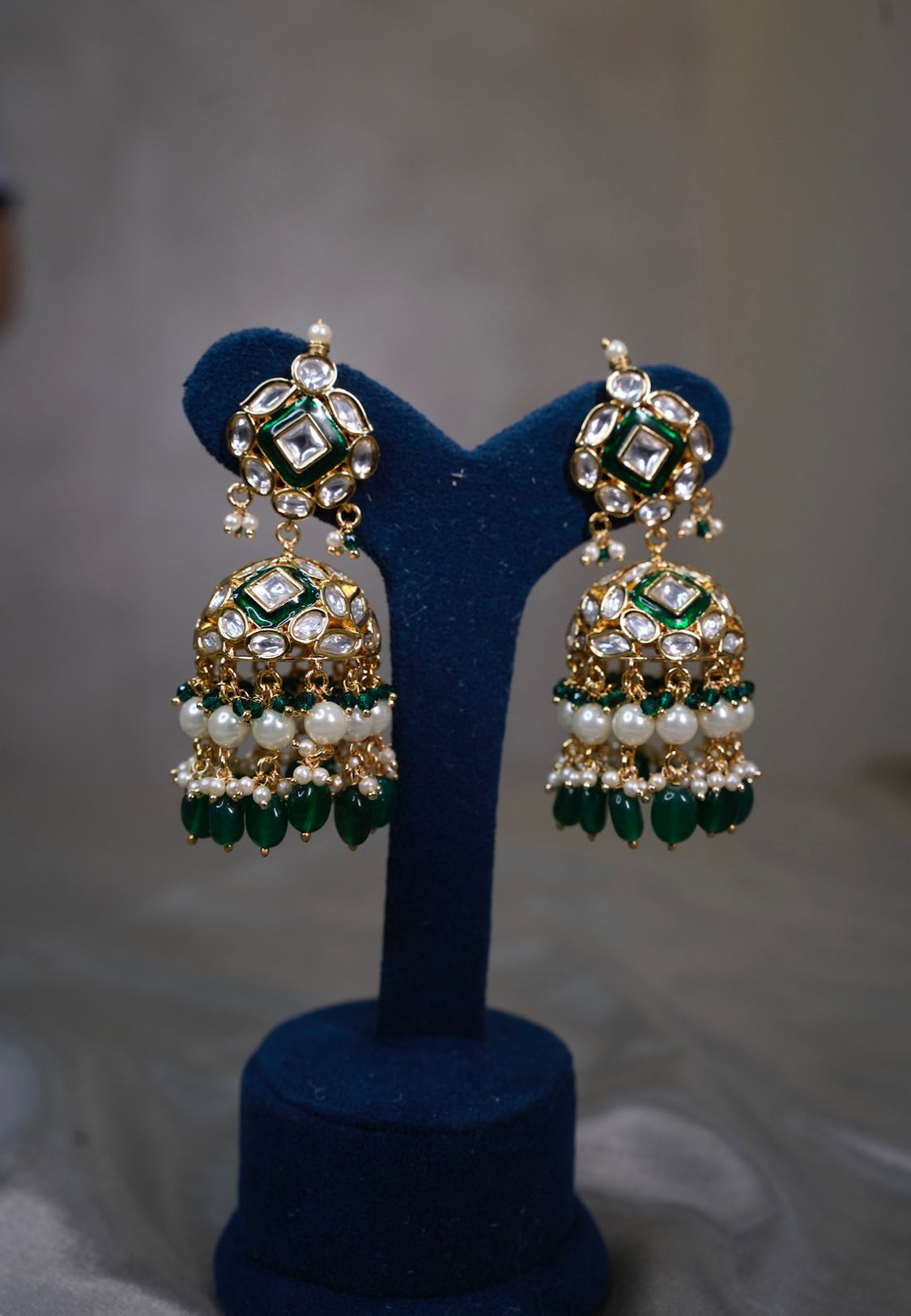 Kundan Pearl dangler Necklace