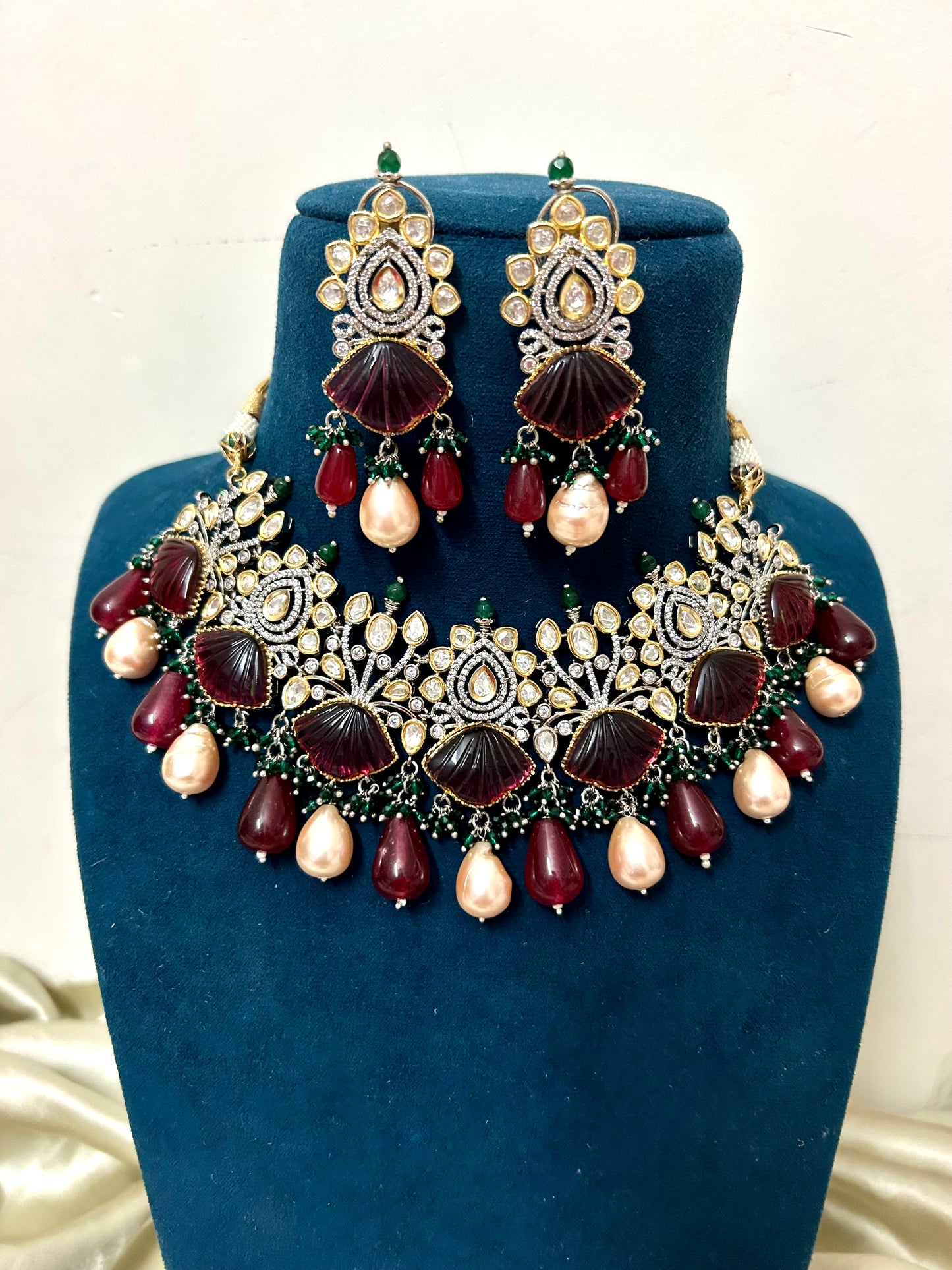 Shell ruby kundan Necklace