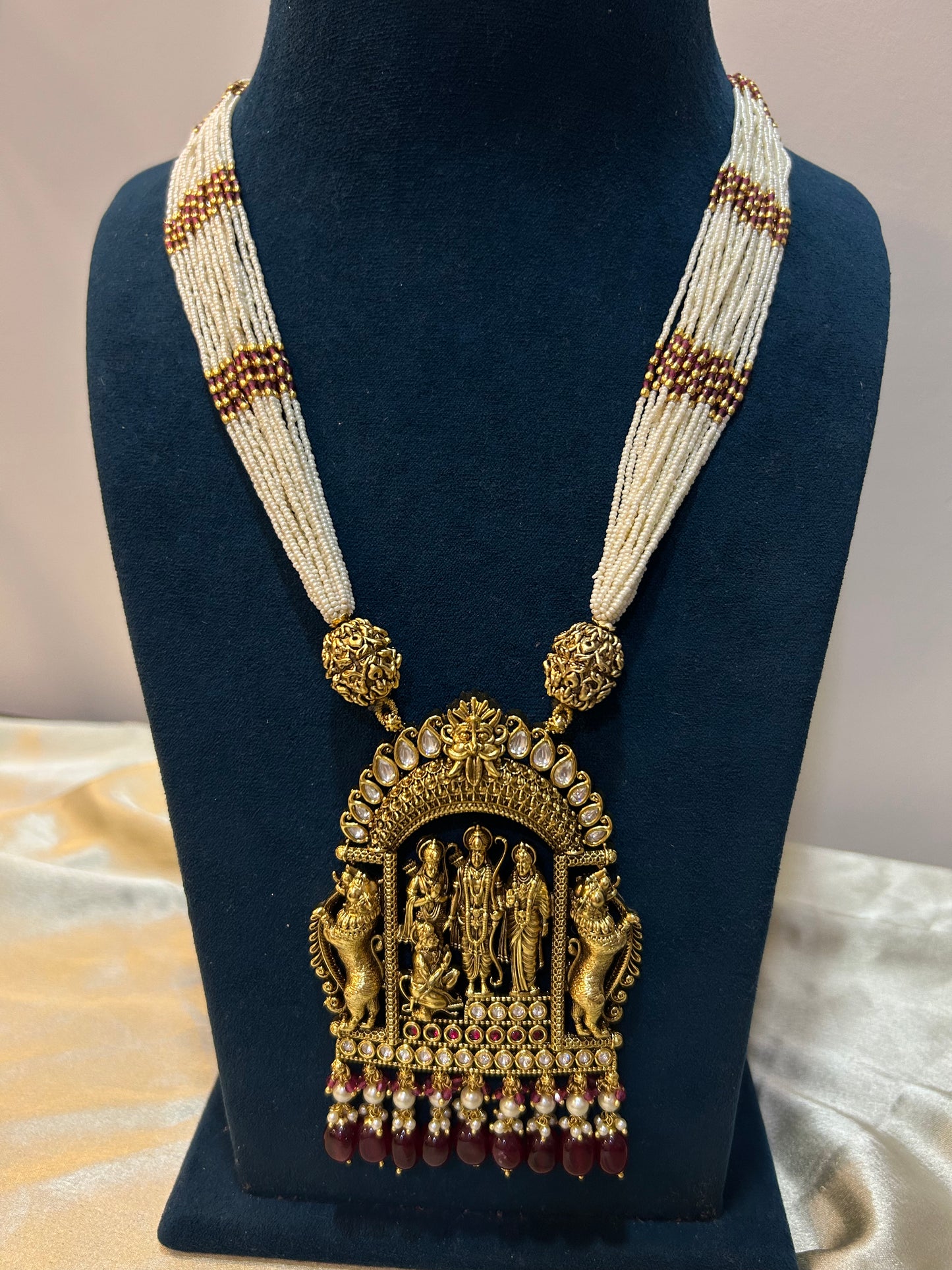 Ram darbar Moti Necklace set