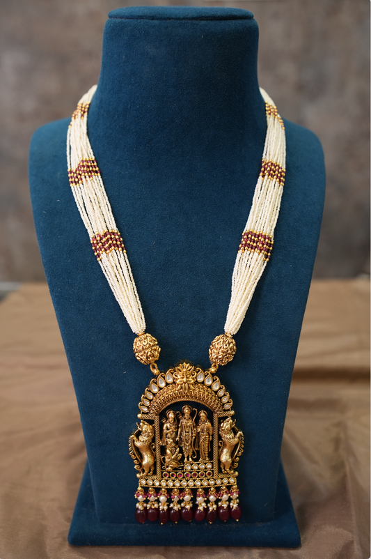 Ram darbar Moti Necklace set