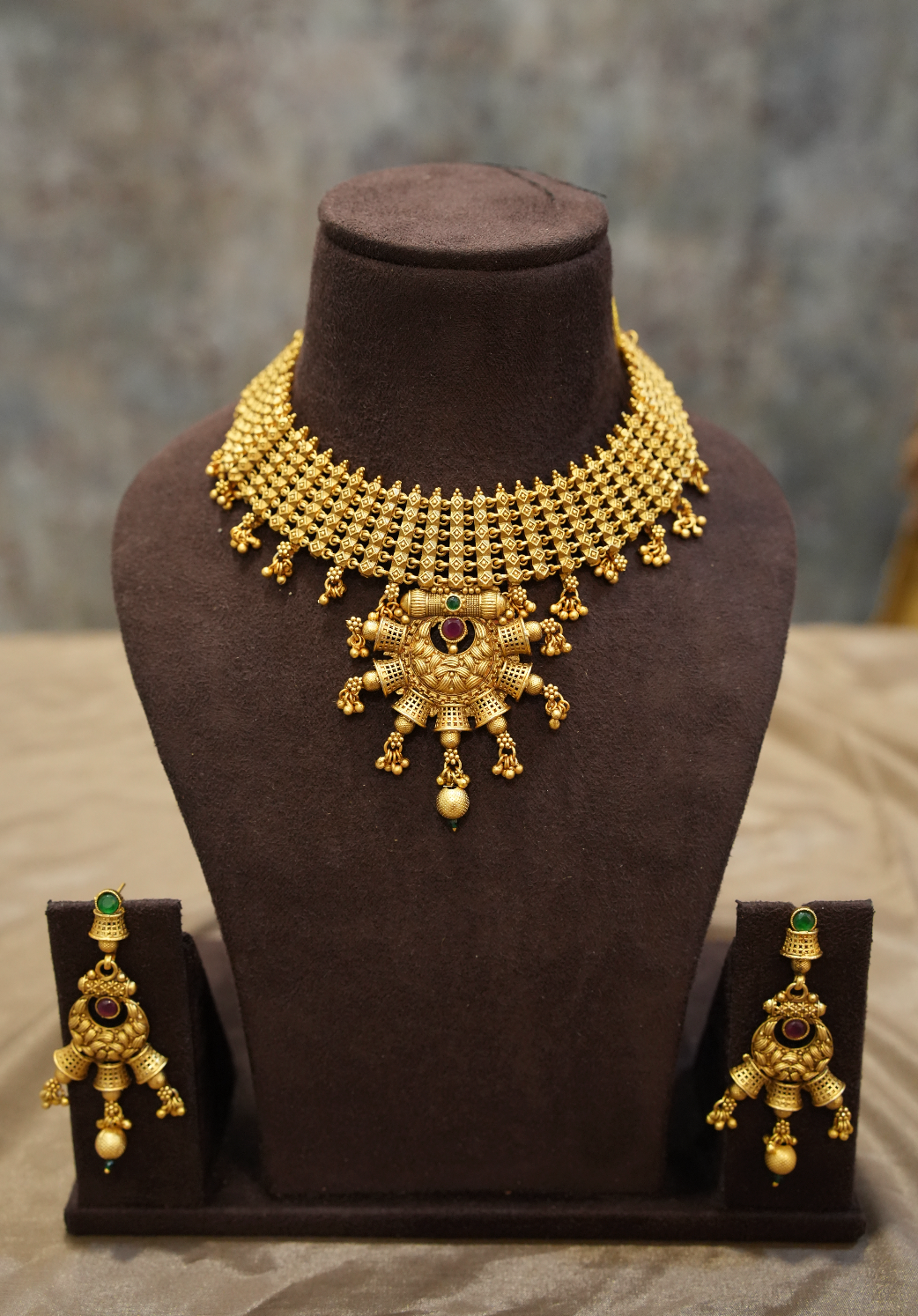 Surya ghungroo collar necklace