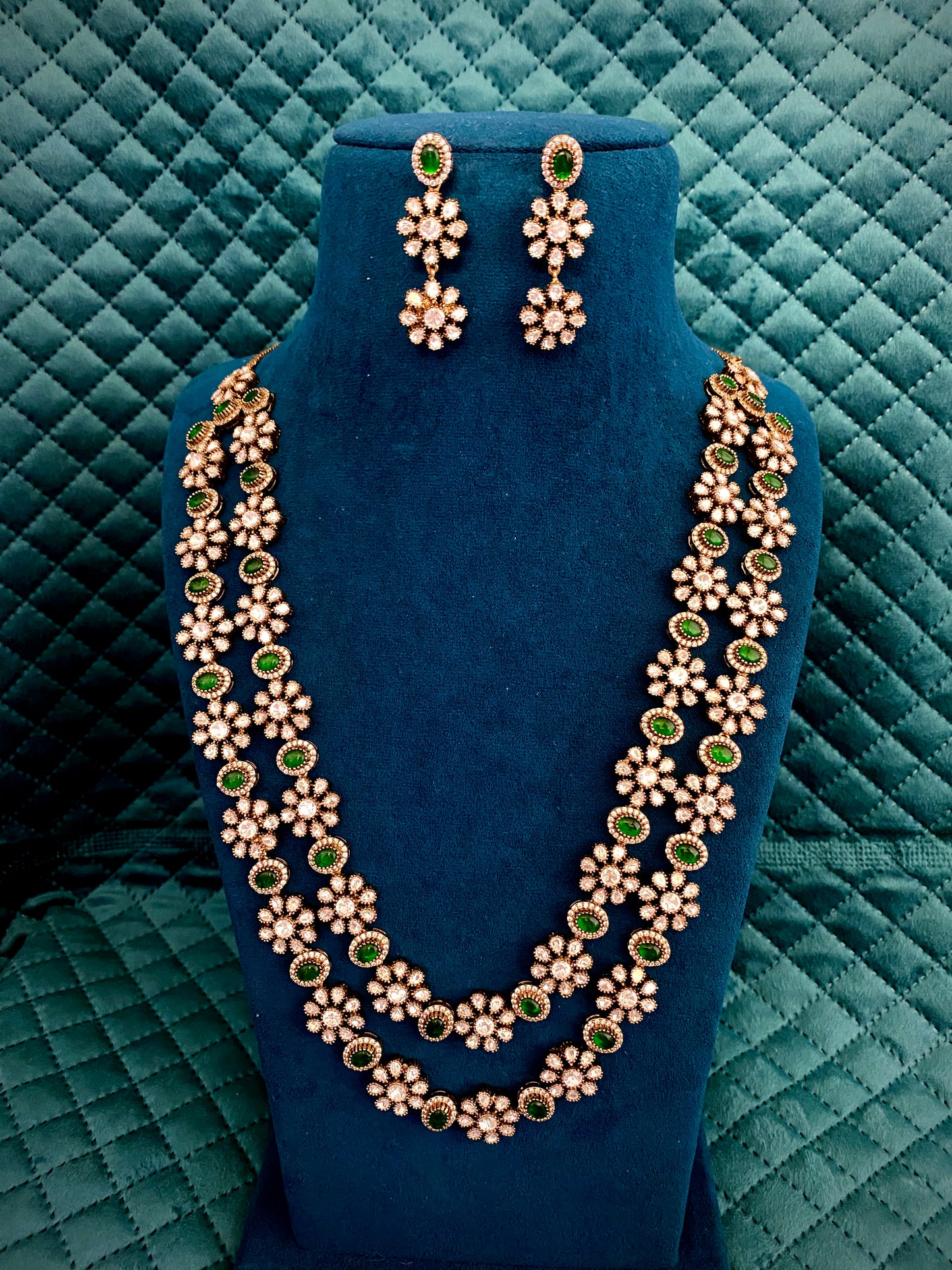 Long Kundan double line Necklace