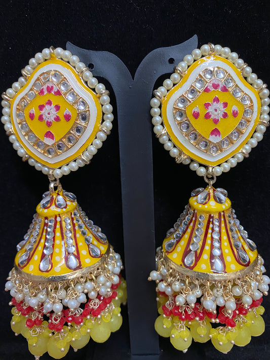 Yellow Jhumka